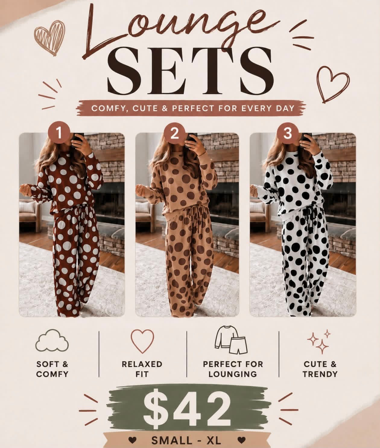 Polka dot set