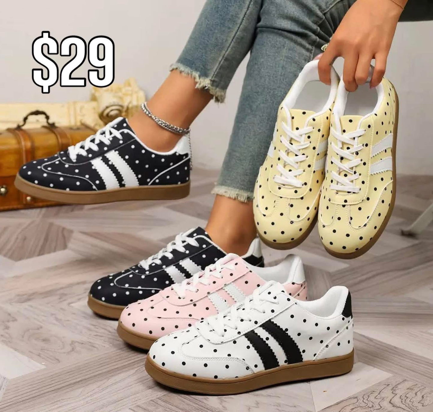 Polka dot sneakers