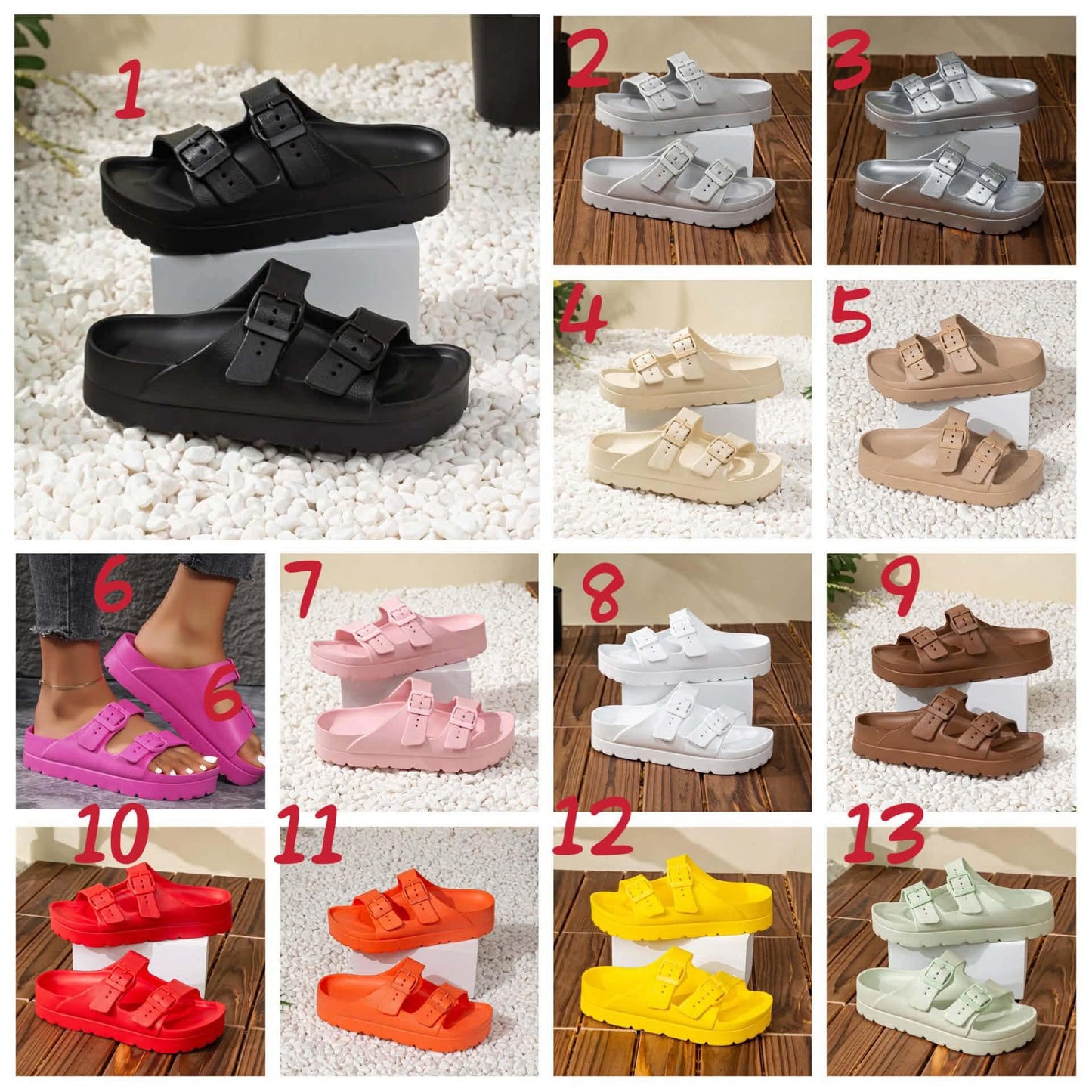 Buckle sandals