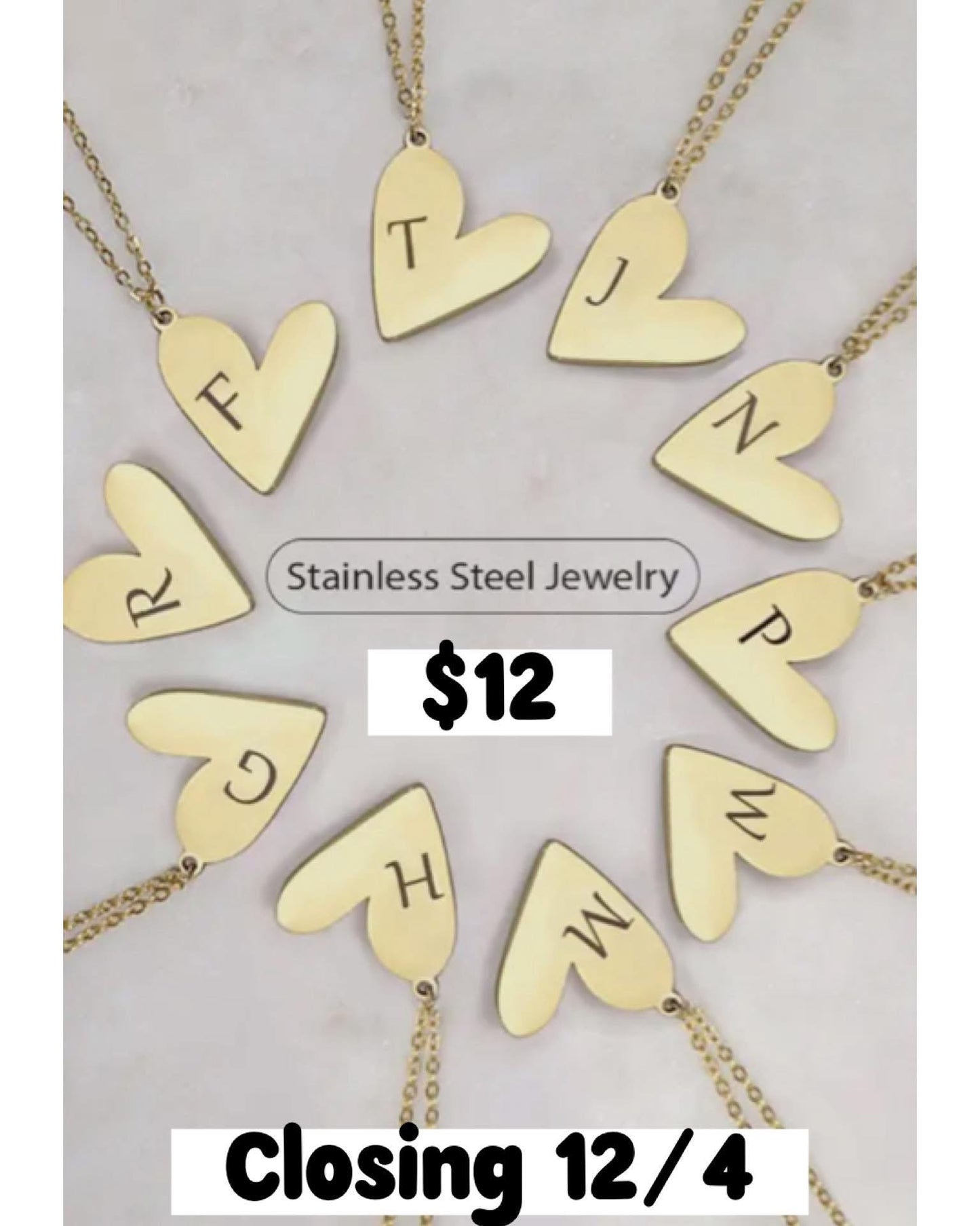 Initial heart necklace